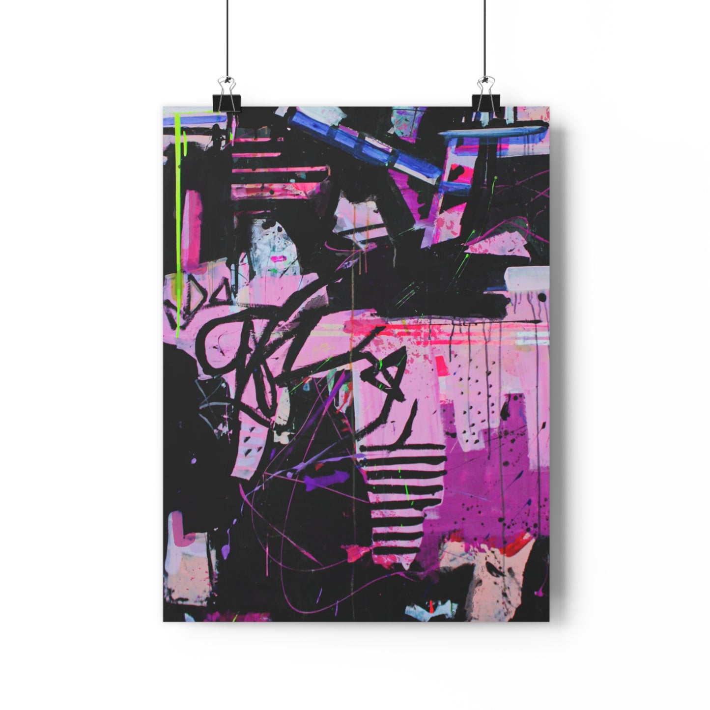 Neon Rebel Abstract Acrylic Art Print - The Mood Room By Viddy Pop Art Prints