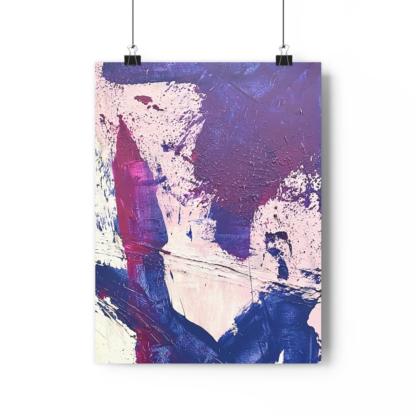 Morgan Purple Abstract Acrylic Art Print - The Mood Room By Viddy Pop Art Prints