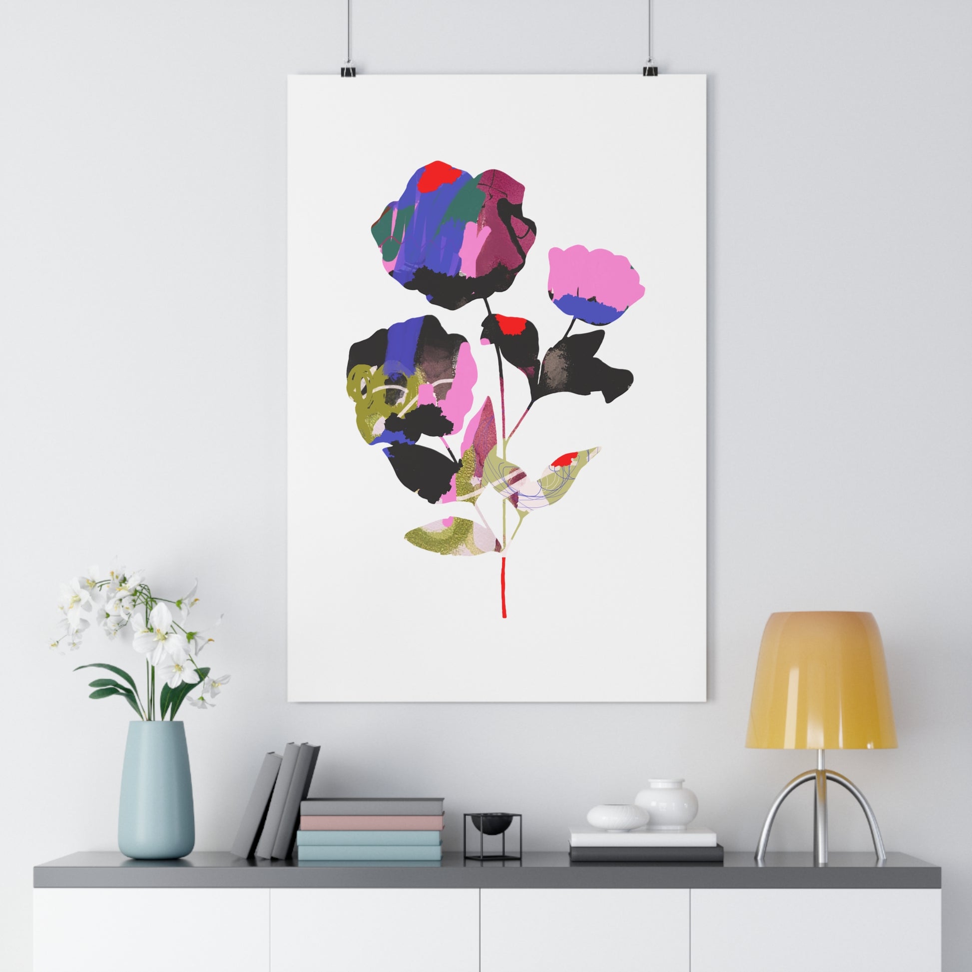 "Floral"  2 Abstract Watercolor Art Print - The Mood Room By Viddy Pop Art Prints