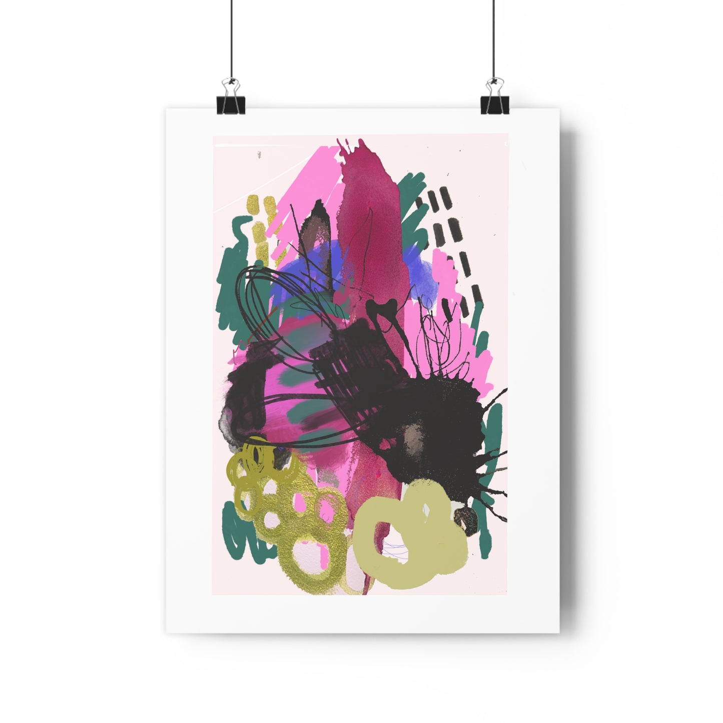 Funky Town Abstract Watercolor Art Print - The Mood Room By Viddy Pop Art Prints