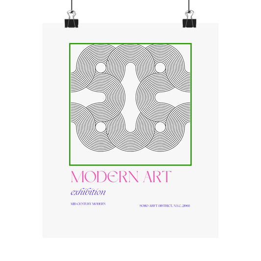 Modern Art Green Art Print Poster