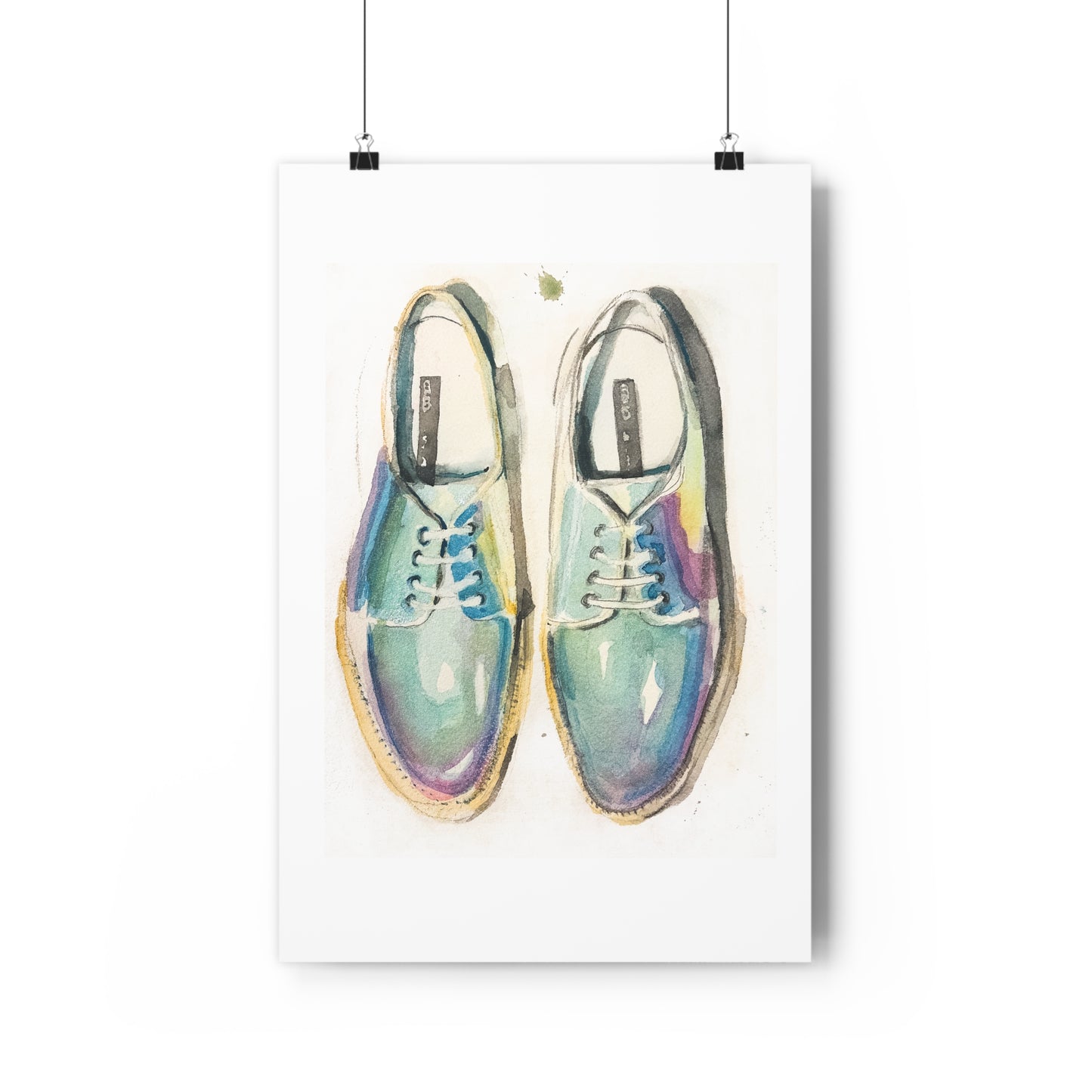 Iridescent Shoes Abstract Watercolor Art Print - The Mood Room By Viddy Pop Art Prints