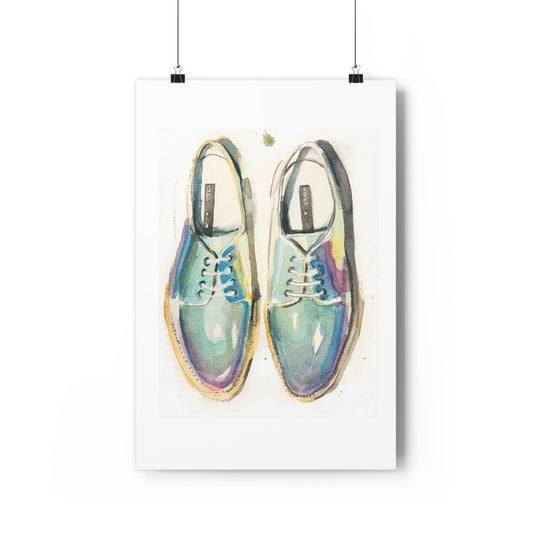 Iridescent Shoes Abstract Watercolor Art Print - The Mood Room By Viddy Pop Art Prints