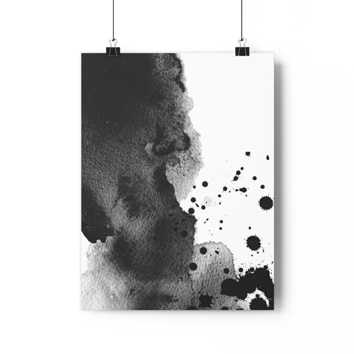 Monique Black and White Abstract Art Print - The Mood Room By Viddy Pop Art Prints