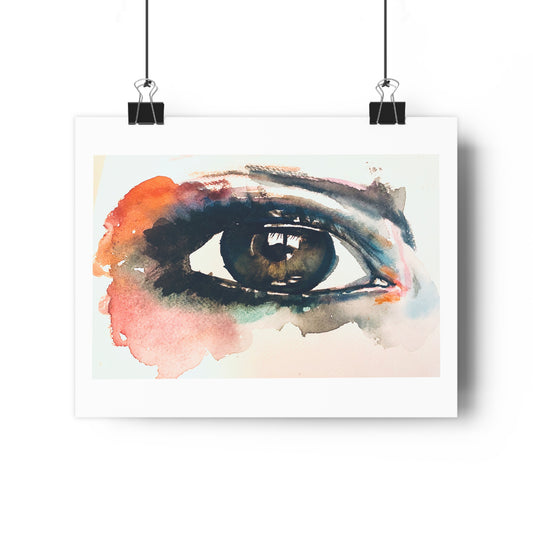 Mila Realistic Eye Abstract Watercolor Art Print - The Mood Room By Viddy Pop Art Prints