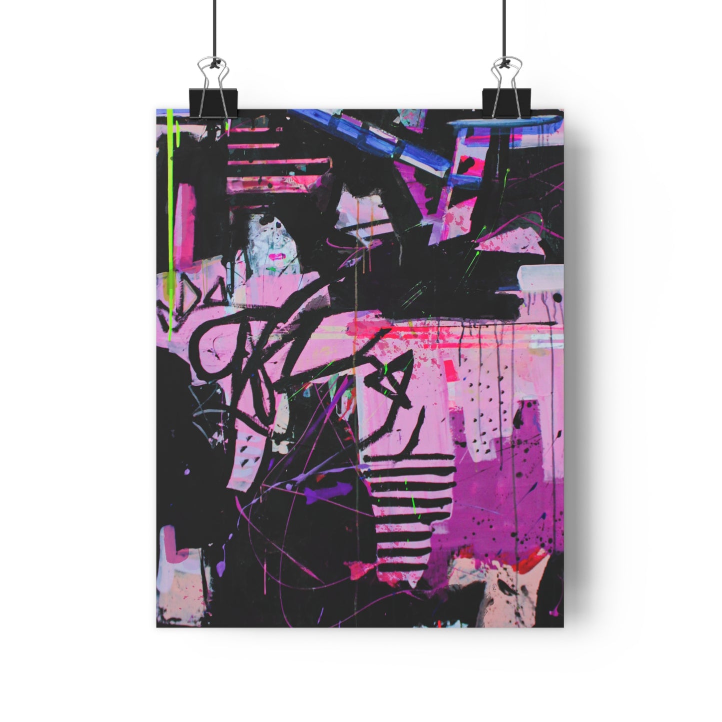 Neon Rebel Abstract Acrylic Art Print - The Mood Room By Viddy Pop Art Prints