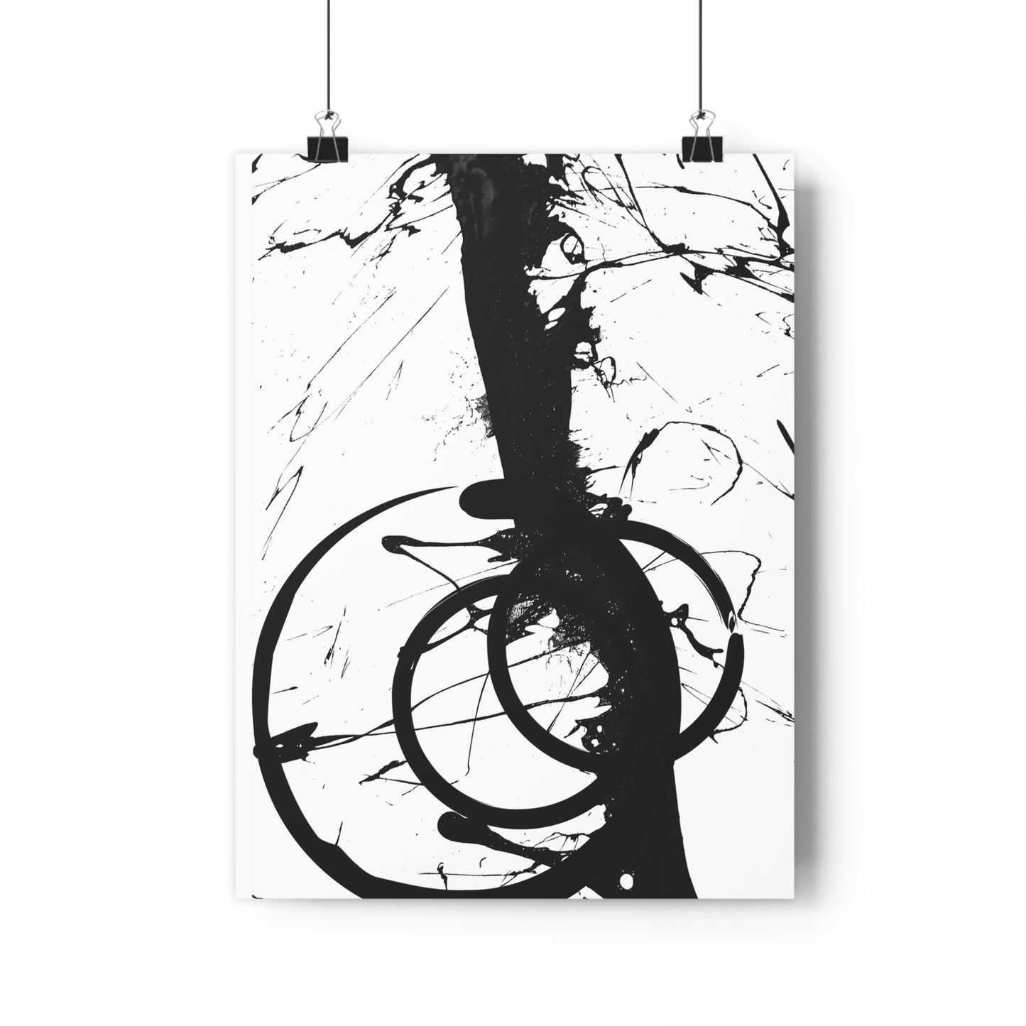 Cierra Black and White Abstract Art Print - The Mood Room By Viddy Pop Art Prints