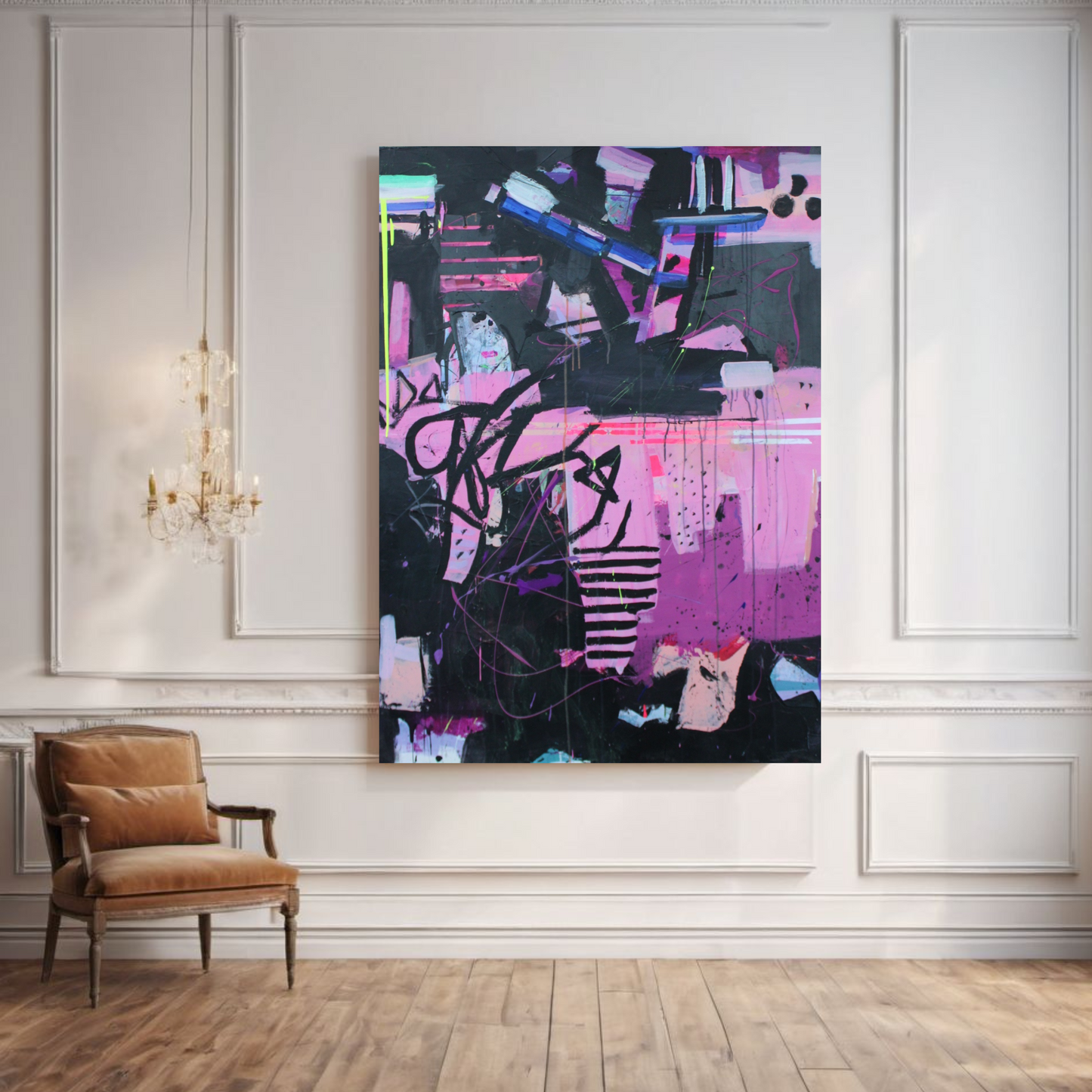 Neon Rebel Abstract Acrylic Art Print - The Mood Room By Viddy Pop Art Prints