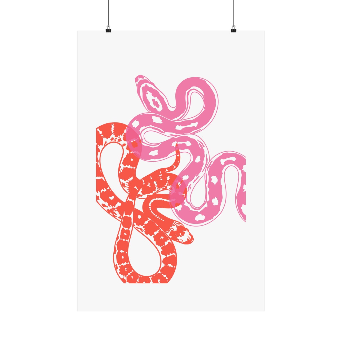 Snakes Illustration  Art Print Poster - The Mood Room By Viddy Pop Art Prints