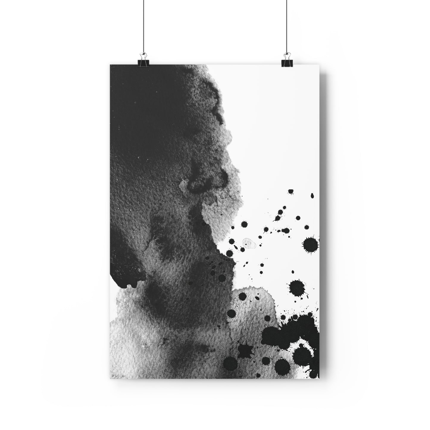 Monique Black and White Abstract Art Print - The Mood Room By Viddy Pop Art Prints