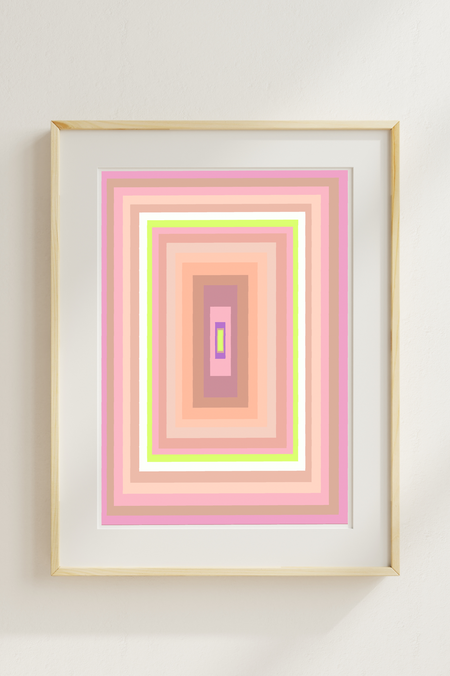 Aubry Pink Shades Geometric Art Print