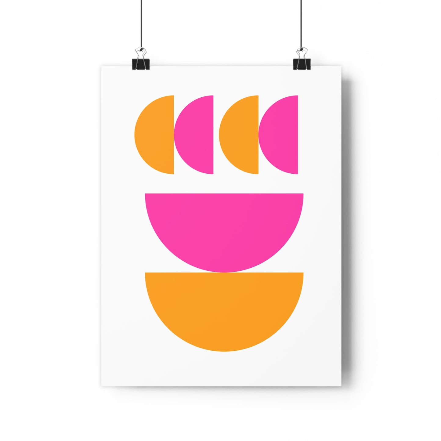 Pink and Orange Circles Geometric Art Print - The Mood Room By Viddy Pop Art Prints