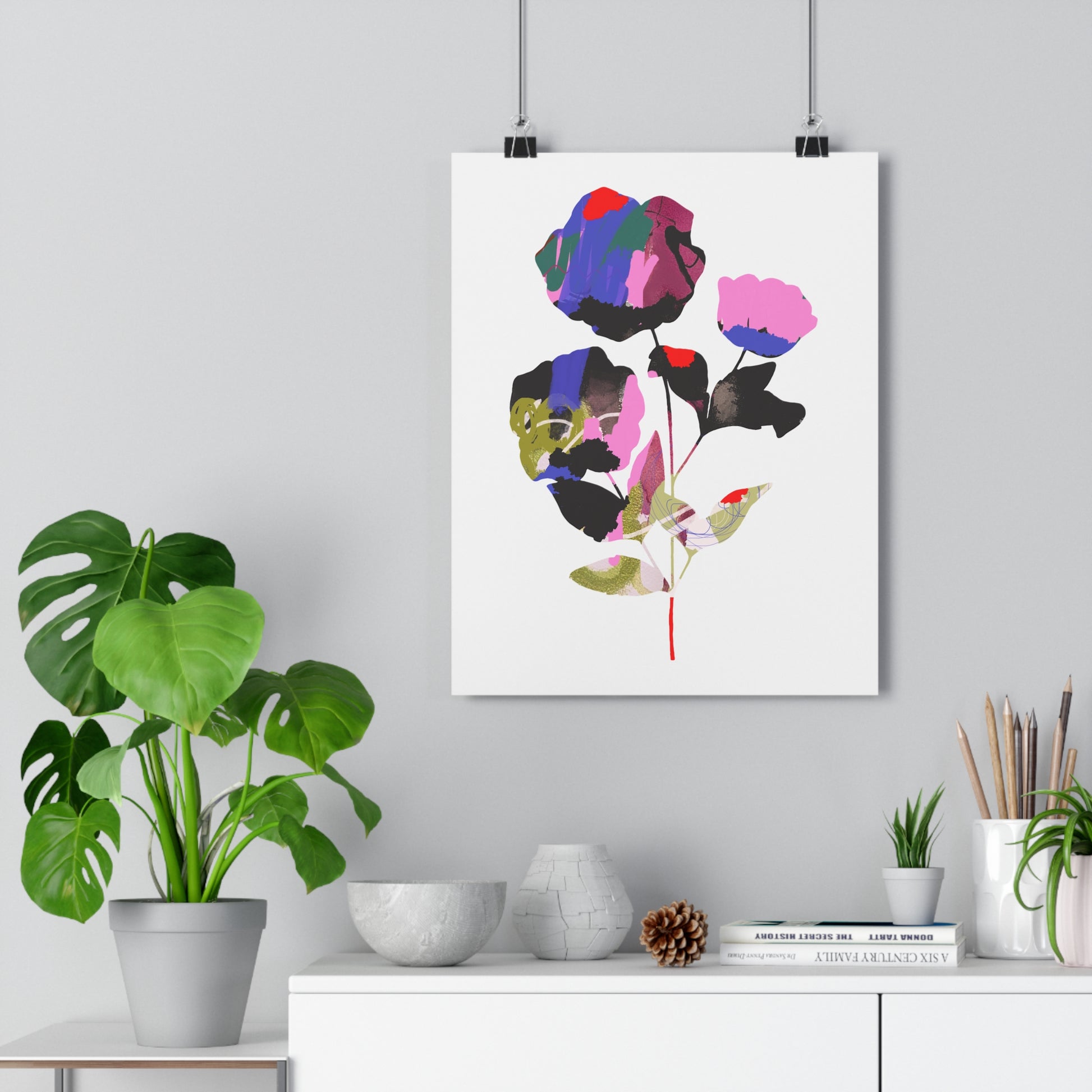 "Floral"  2 Abstract Watercolor Art Print - The Mood Room By Viddy Pop Art Prints