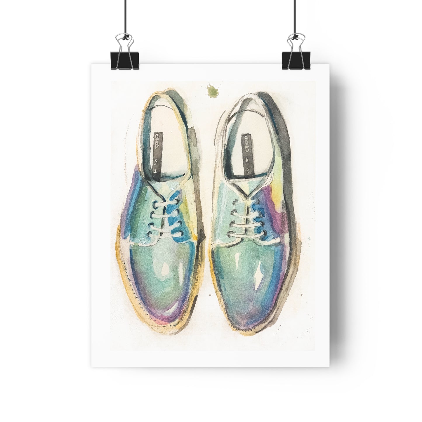 Iridescent Shoes Abstract Watercolor Art Print - The Mood Room By Viddy Pop Art Prints