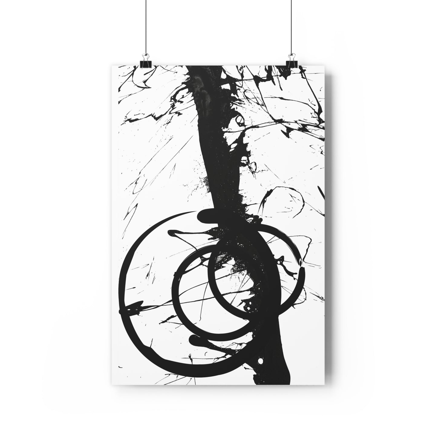 Cierra Black and White Abstract Art Print - The Mood Room By Viddy Pop Art Prints