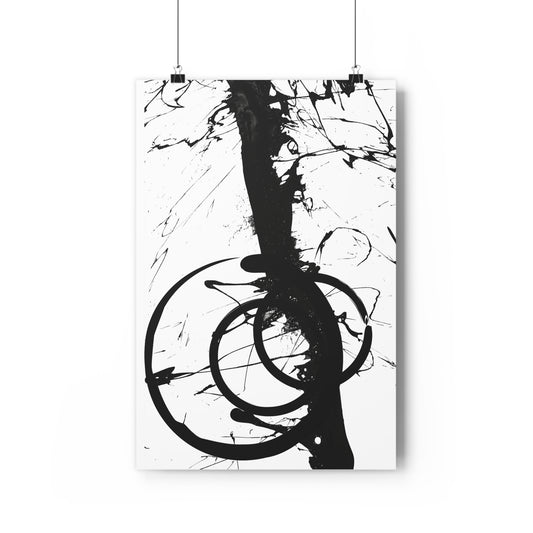 Cierra Black and White Abstract Art Print - The Mood Room By Viddy Pop Art Prints