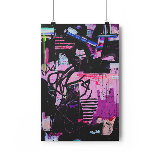 Neon Rebel Abstract Acrylic Art Print - The Mood Room By Viddy Pop Art Prints