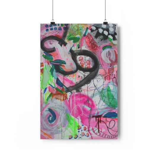 Crazy Town Mixed Media Abstract Art Print - The Mood Room By Viddy Pop Art Prints