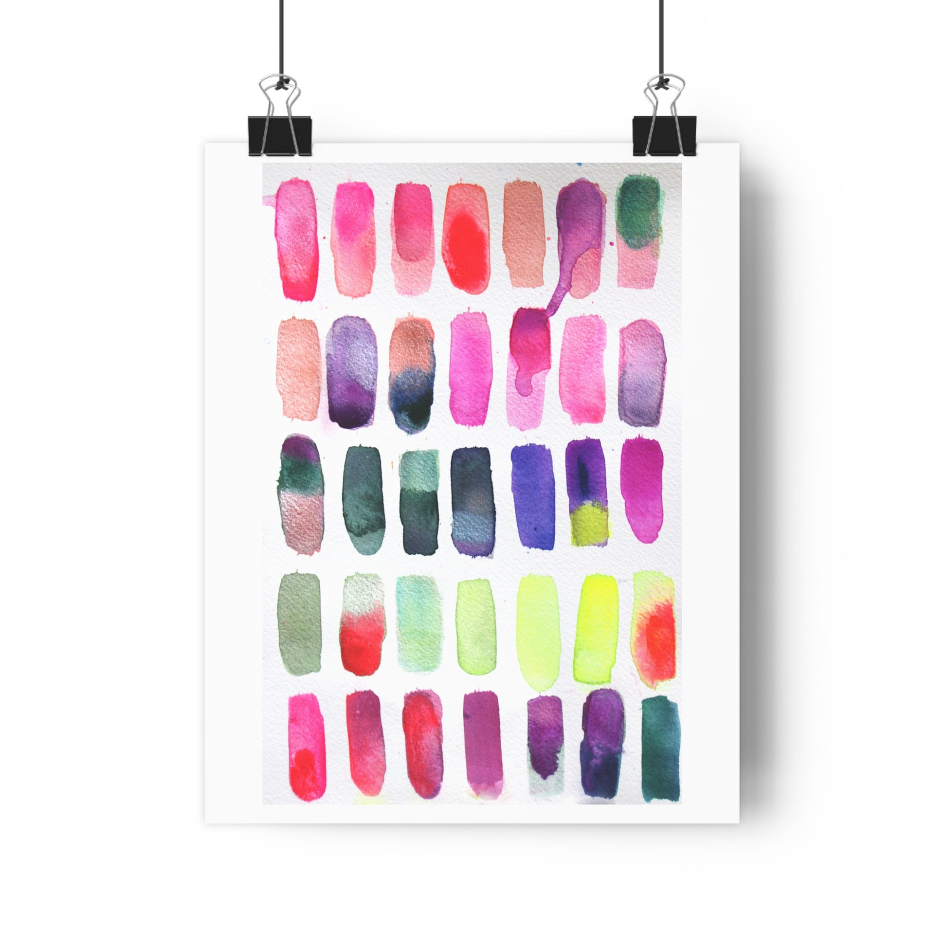 Finny Abstract Watercolor Color Swatches Art Print - The Mood Room By Viddy Pop Art Prints